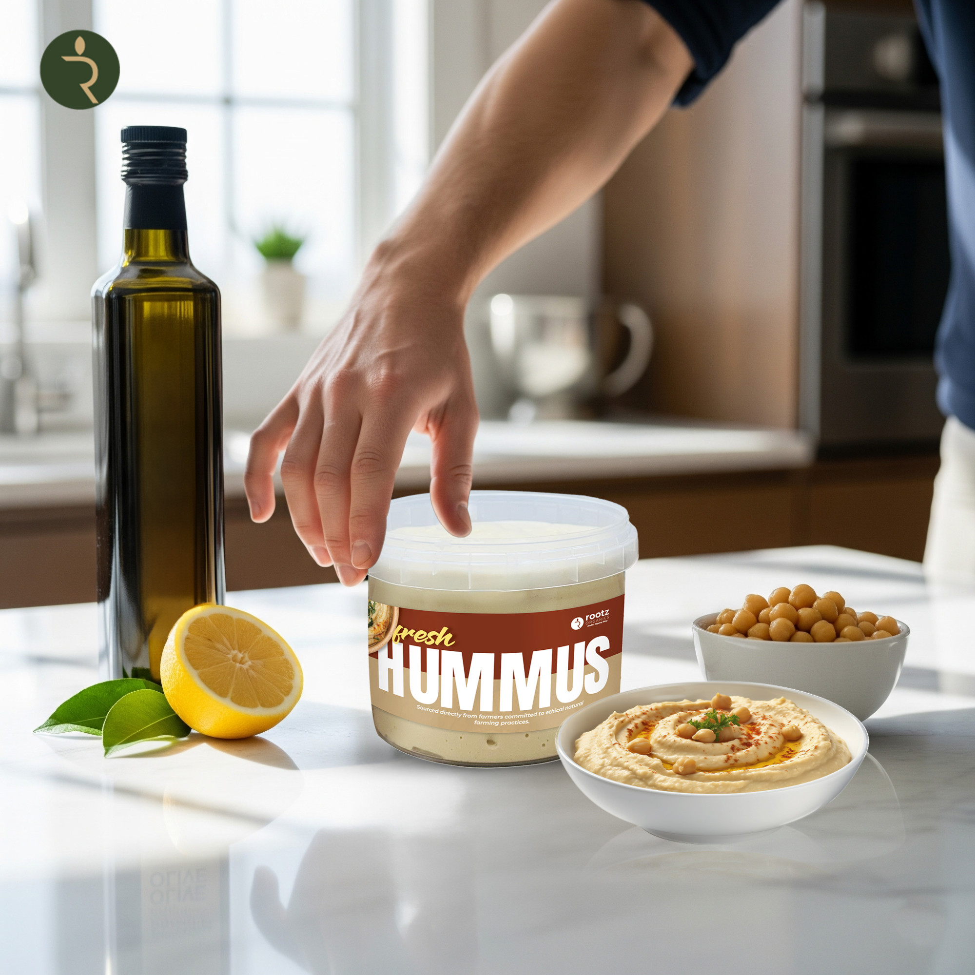 Fresh Classic Hummus 500g – Authentic Middle Eastern Dip | Made Fresh in UAE