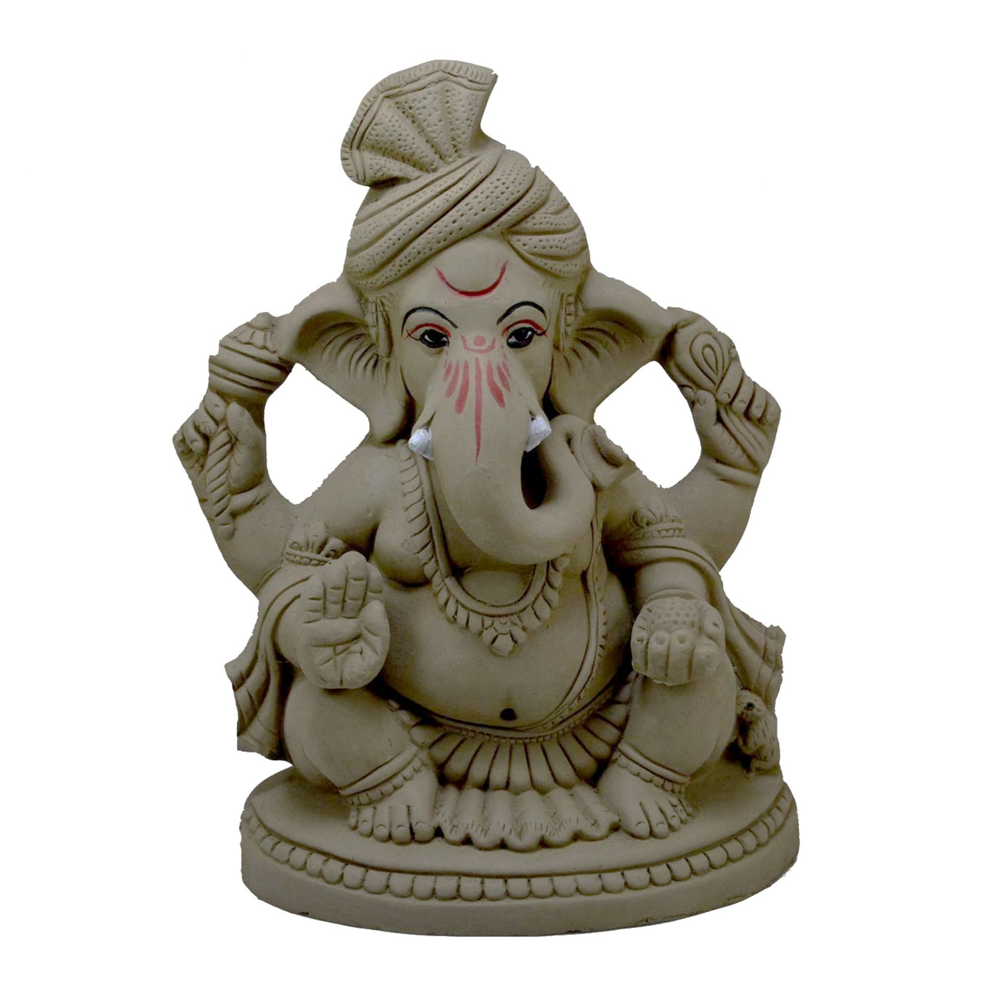 Eco-Friendly Ganesha Idol - Handmade 8 inches