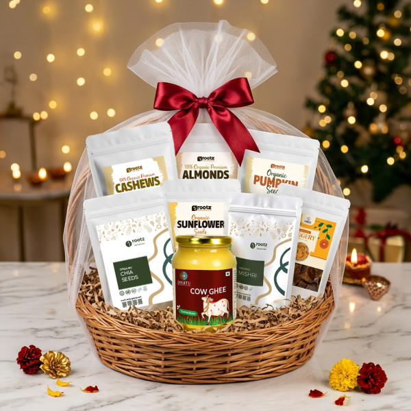 Image of Ghee Jaggery  Nuts &amp; Seeds Basket