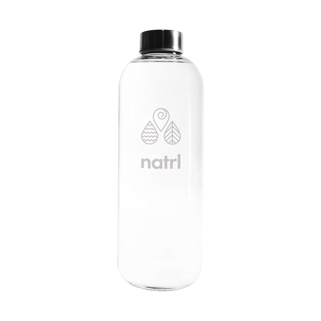 Natrl  glass table service bottle 1Ltr
