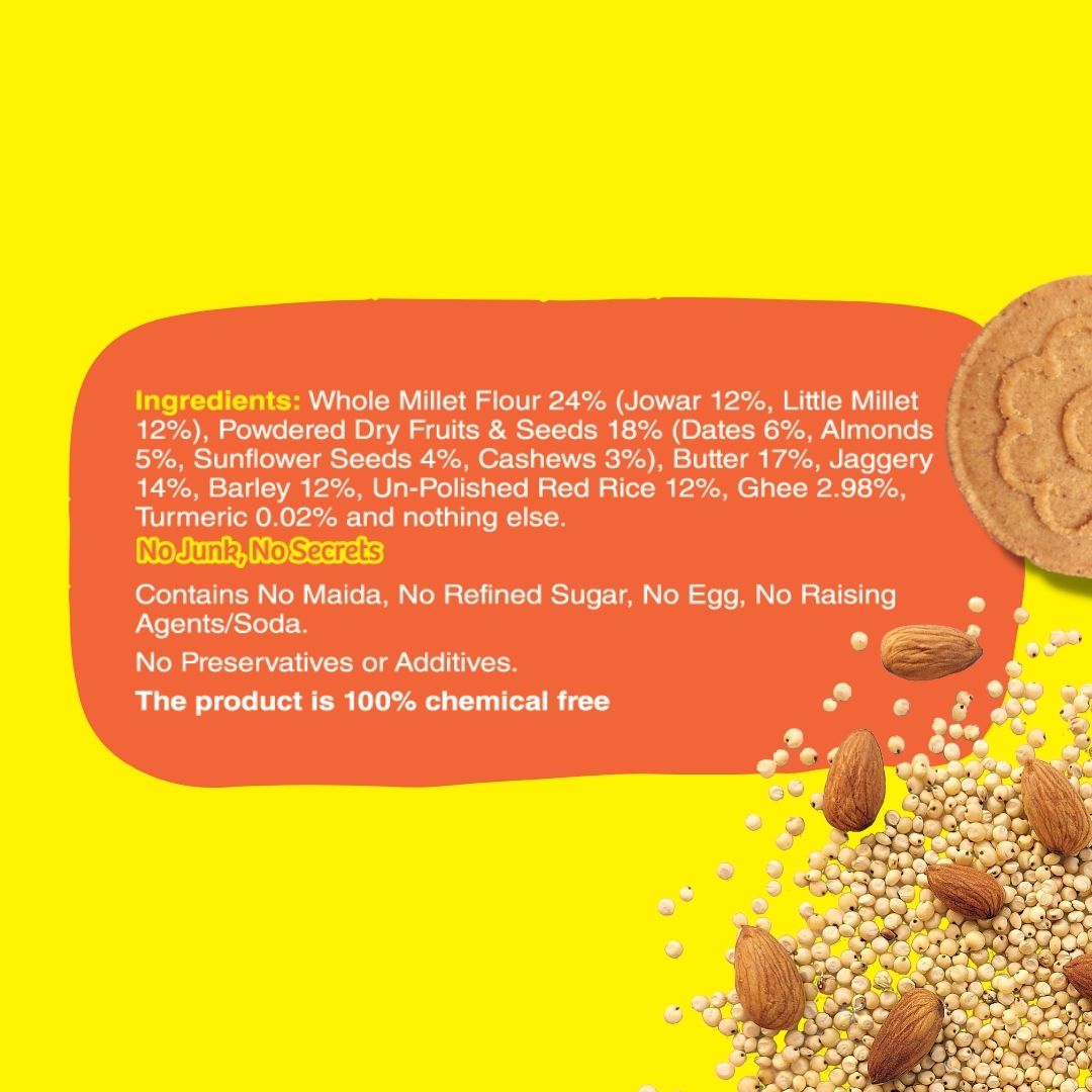 Early Foods-Jowar Almond Jaggery Cookies 130g