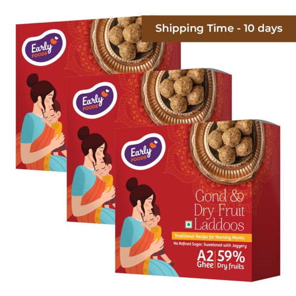 Image of Early Foods pack of 3 - Gond & Dry Fruits Laddoo