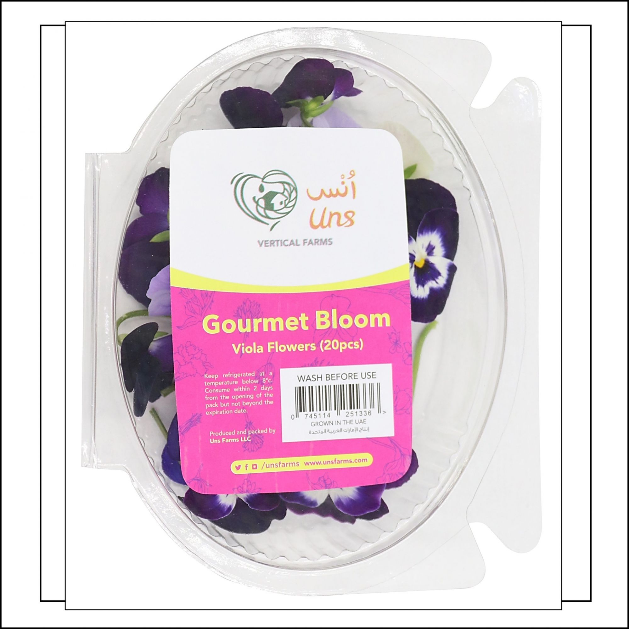 Gourmet Bloom Viola Flowers (20 pcs) Pack of - 3 by Rootz Organics
