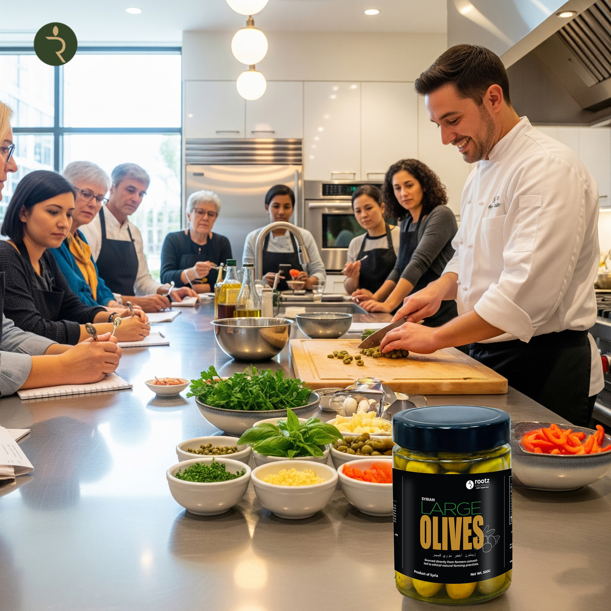 Green Olives – Large Size, 500g | Traditional Salt-Cured | Authentic Levantine Taste