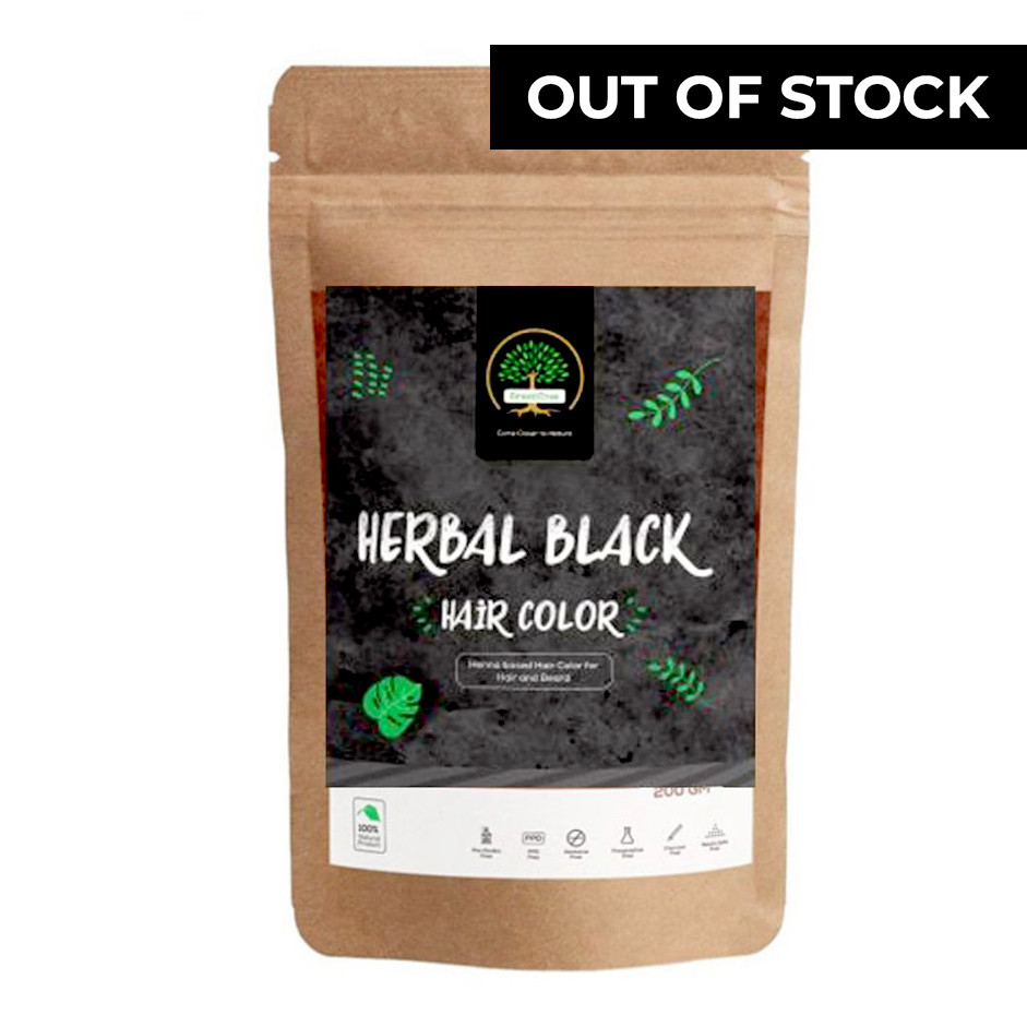 GreenTree Herbal Black Hair Color Henna And Indigo Based-200G