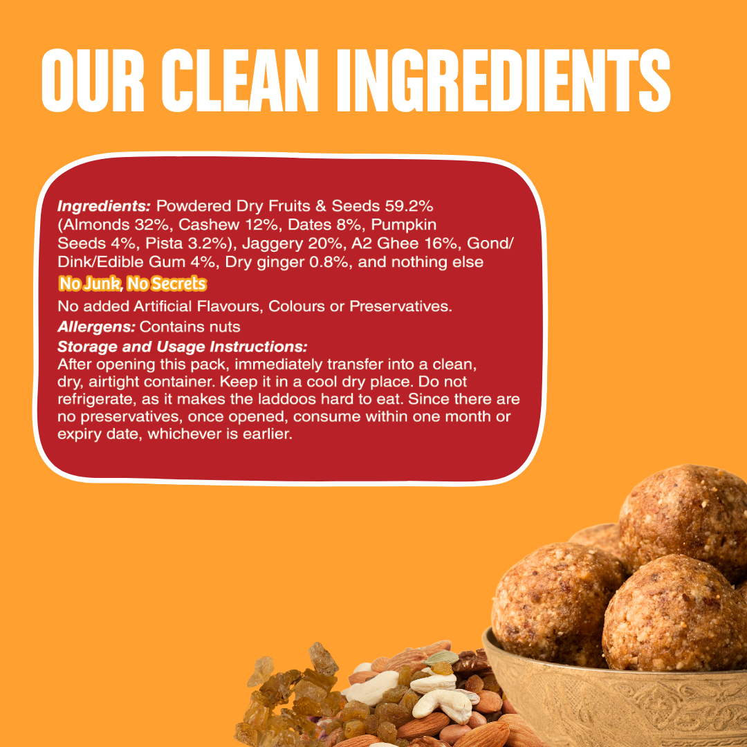 Early Foods -Gond & Dry Fruits Ghee Laddoos