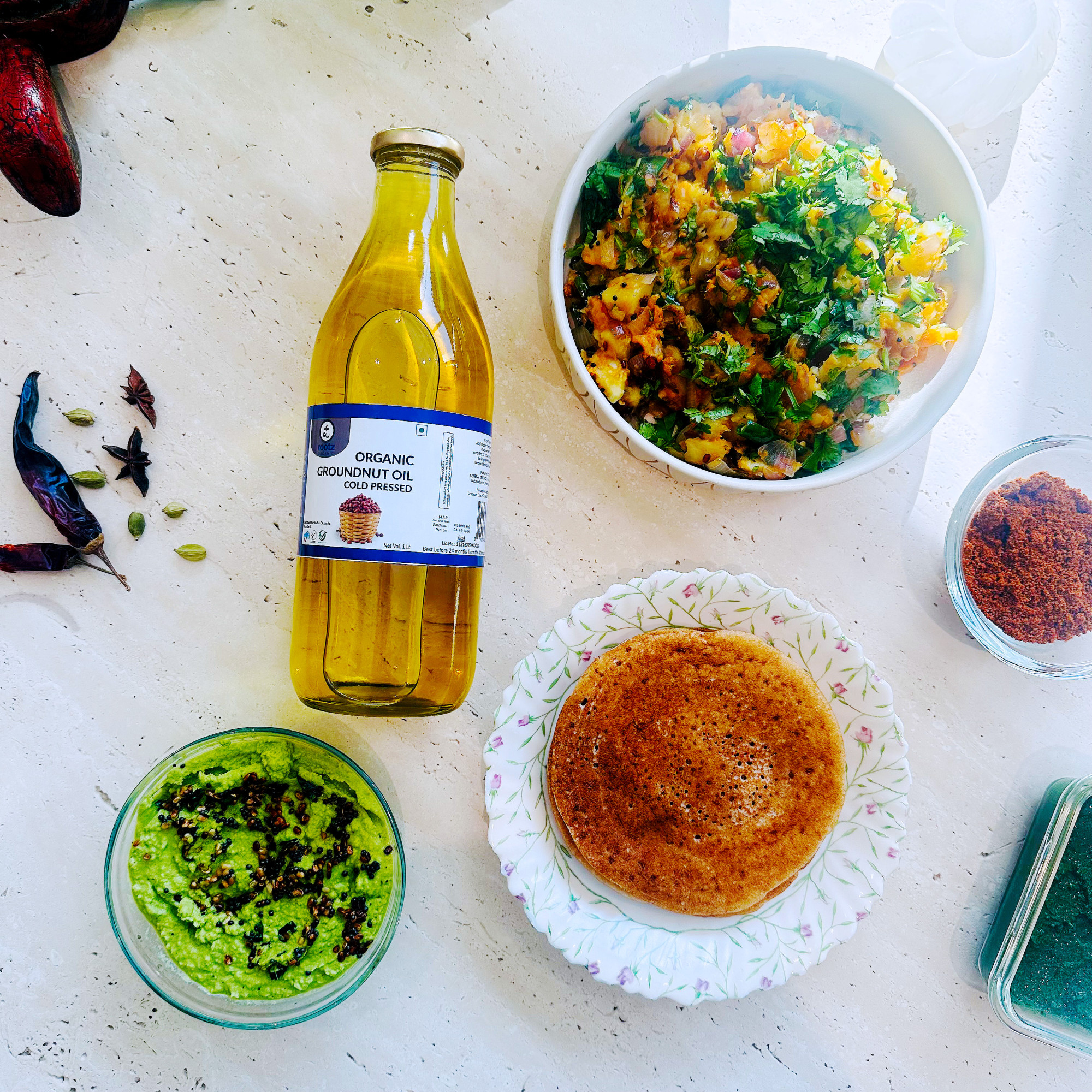 Organic Cold Pressed Groundnut Oil - 1lt