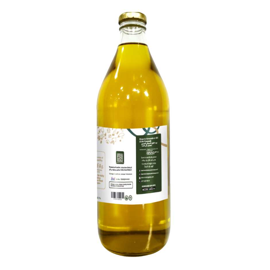 Organic Cold Pressed Groundnut Oil - 1lt