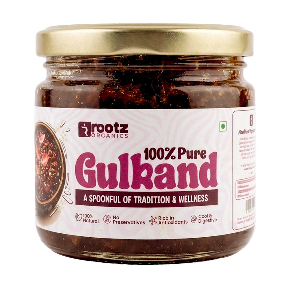 Rootz Organics Premium Gulkand 300g – Natural Rose Petal Preserve | Cooling Digestive & Ayurvedic Sweet | UAE