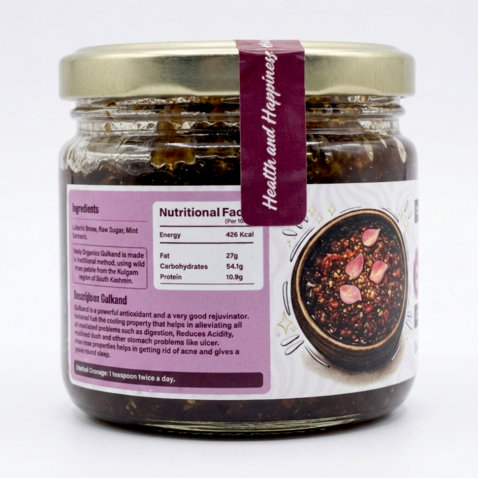 Rootz Organics Premium Gulkand 300g – Natural Rose Petal Preserve | Cooling Digestive & Ayurvedic Sweet | UAE