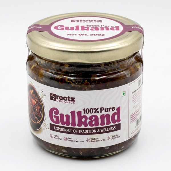Image of Rootz Organics Premium Gulkand 300g – Natural Rose Petal Preserve | Cooling Digestive &amp; Ayurvedic Sweet | UAE