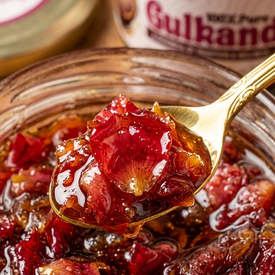 Rootz Organics Premium Gulkand 300g – Natural Rose Petal Preserve | Cooling Digestive & Ayurvedic Sweet | UAE
