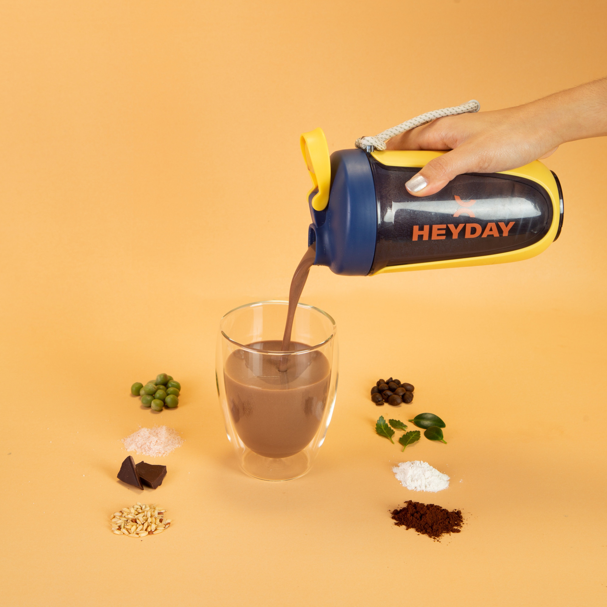 Heyday Shake My Day Natural Plant-Based Organic Protein Powder (800g) | Mocha Flavor