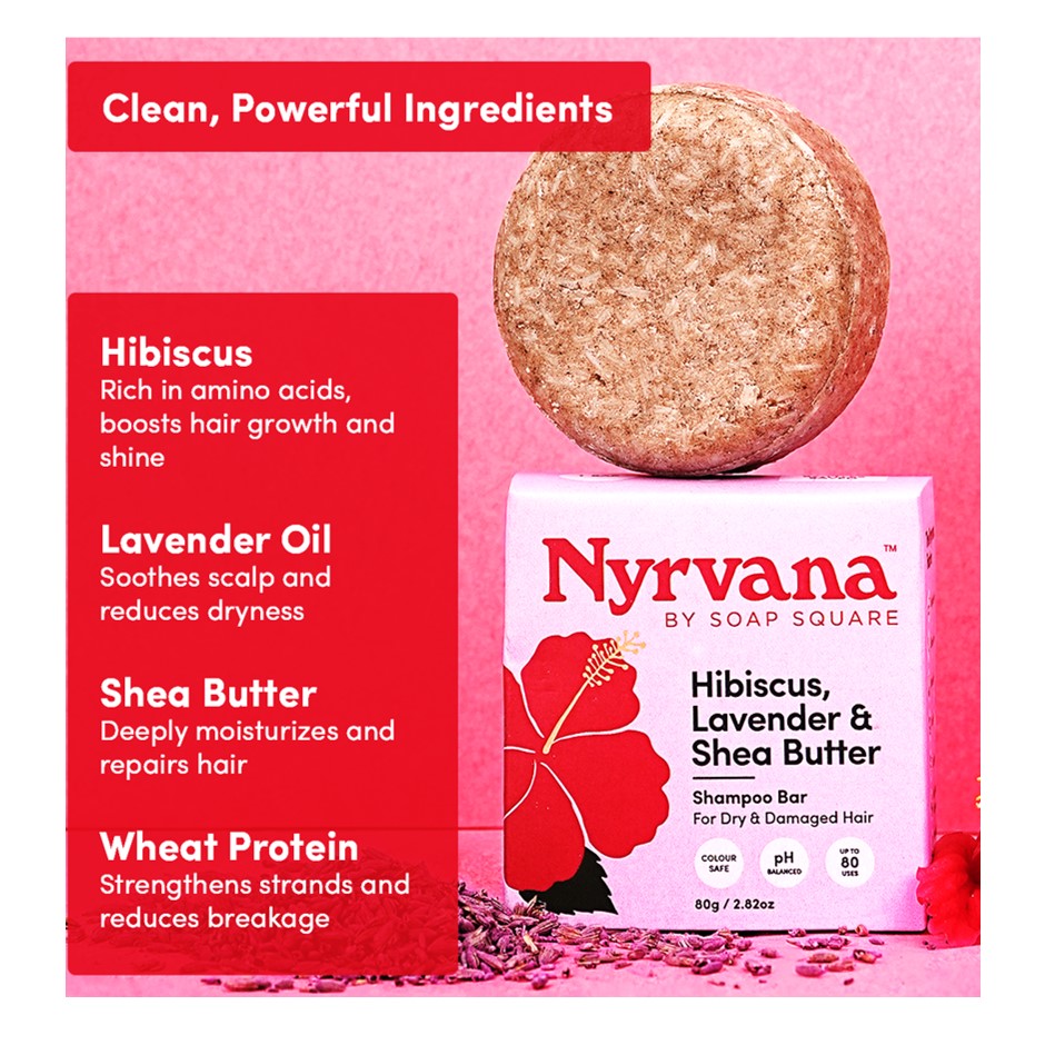 Hibiscus, Lavender & Shea Butter Shampoo Bar