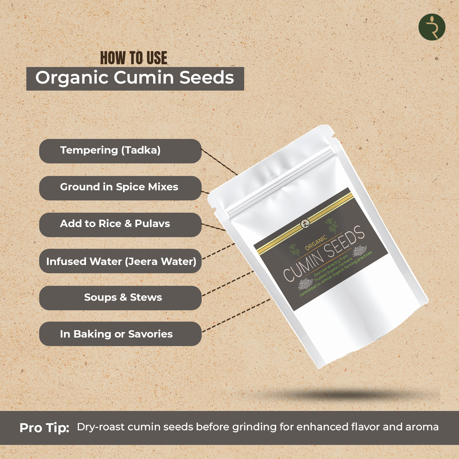 Organic Cumin Seeds 250g