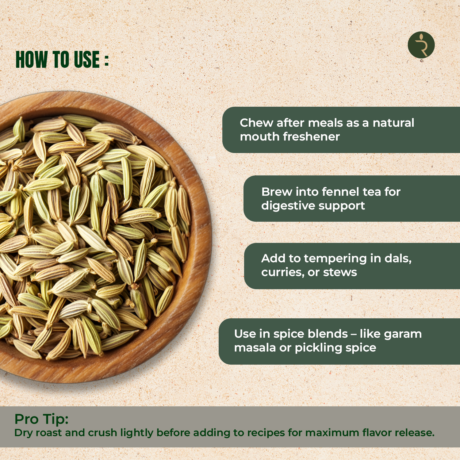 Organic Fennel seeds 250g