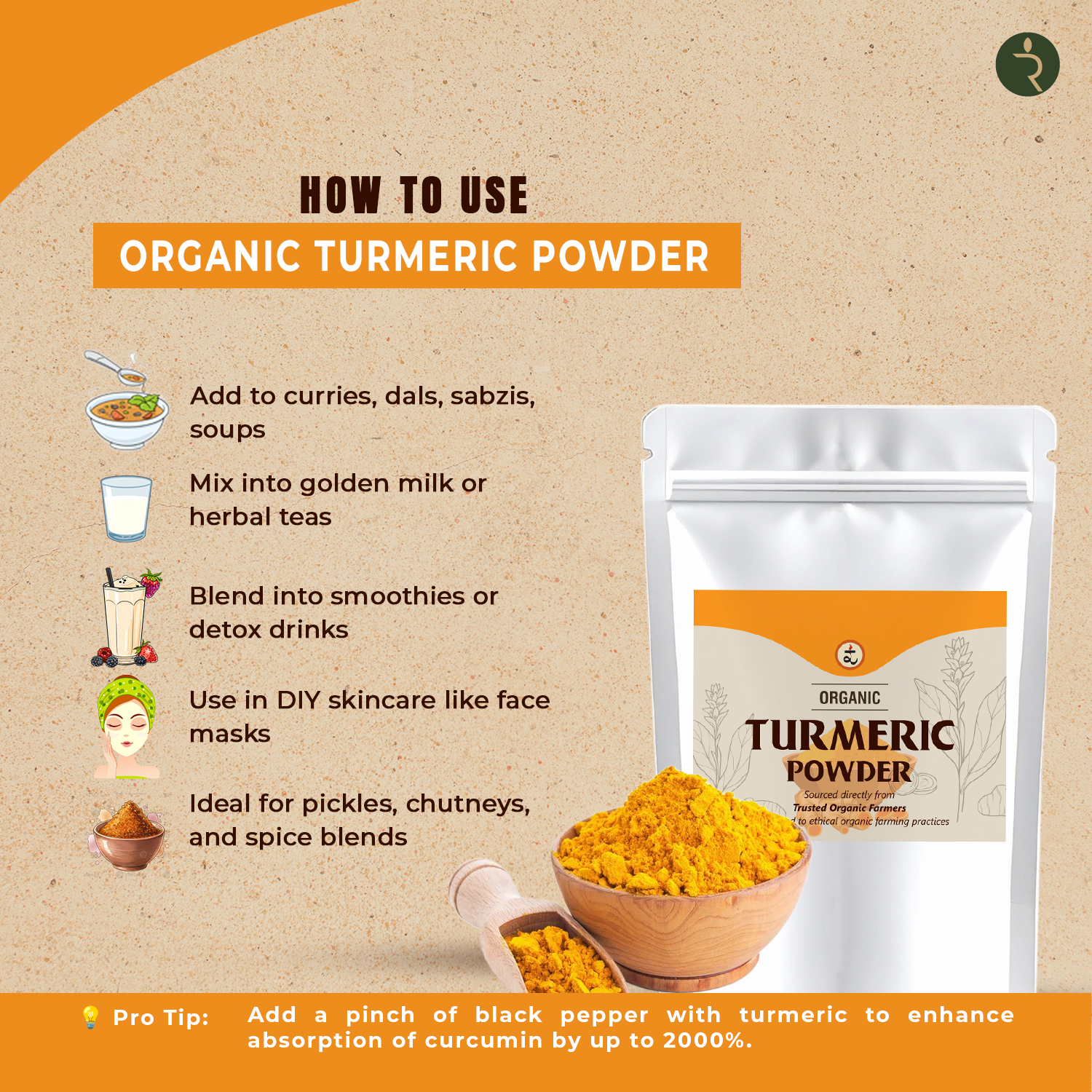 Organic Turmeric Powder 100g