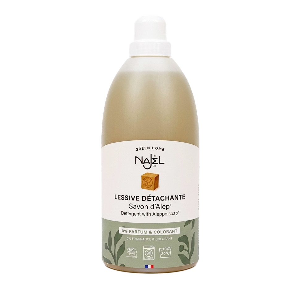 Hypoallergenic Laundry Detergent — Fragrance-Free · 2L | Aleppo Soap | Safe for Babies & Sensitive Skin | Ecocert | Made in France