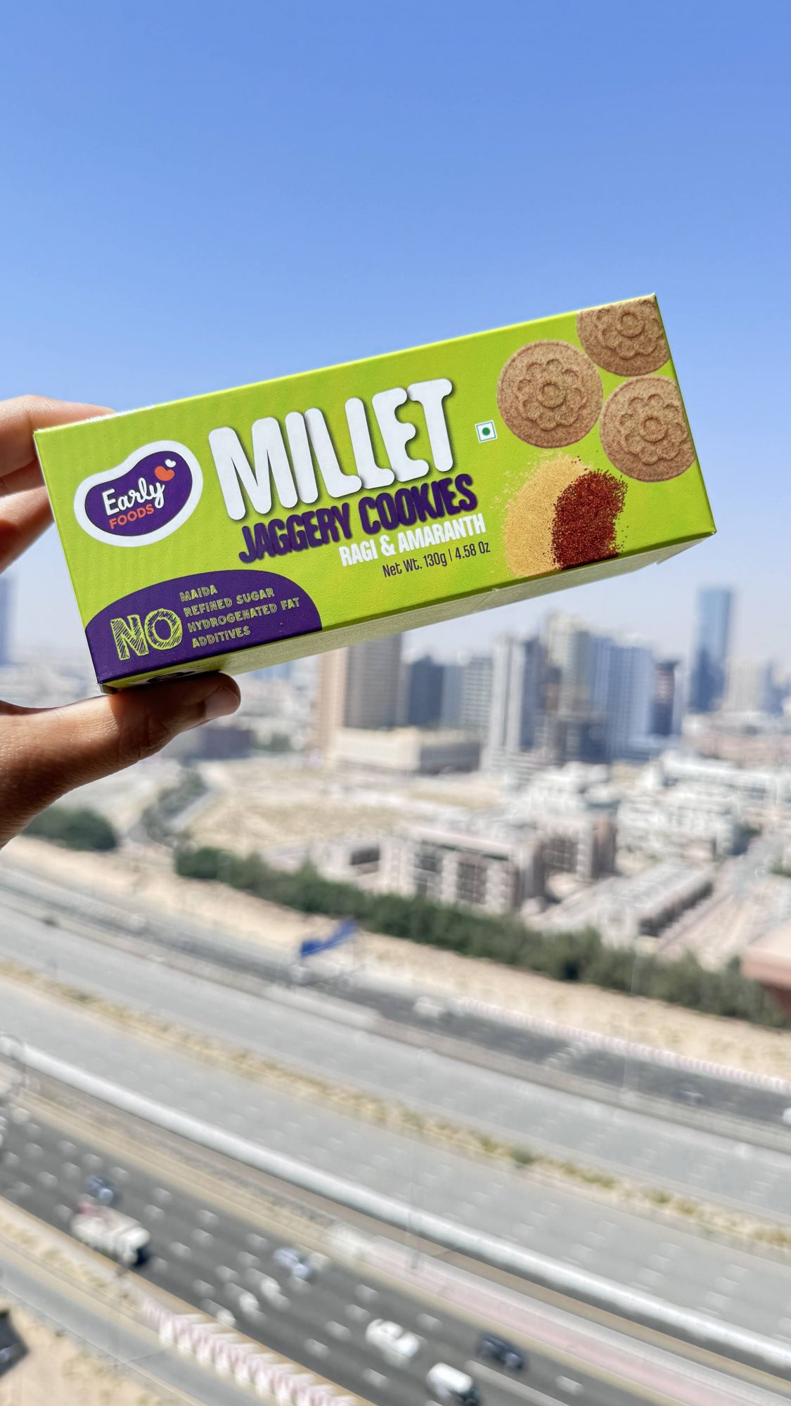 Early Foods -(Pack of 2)Jaggery Millet cookies Ragi & Amaranth 150gm