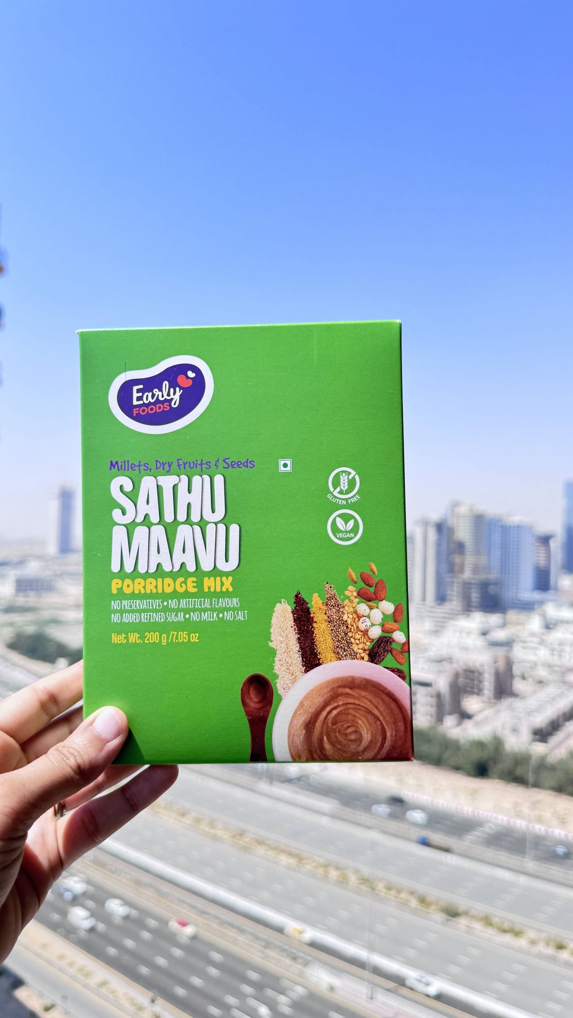 Early Foods-Sattu Maavu Multi-grain Millets Healthy Organic Porridge - Rich in Nutrients mix 200g