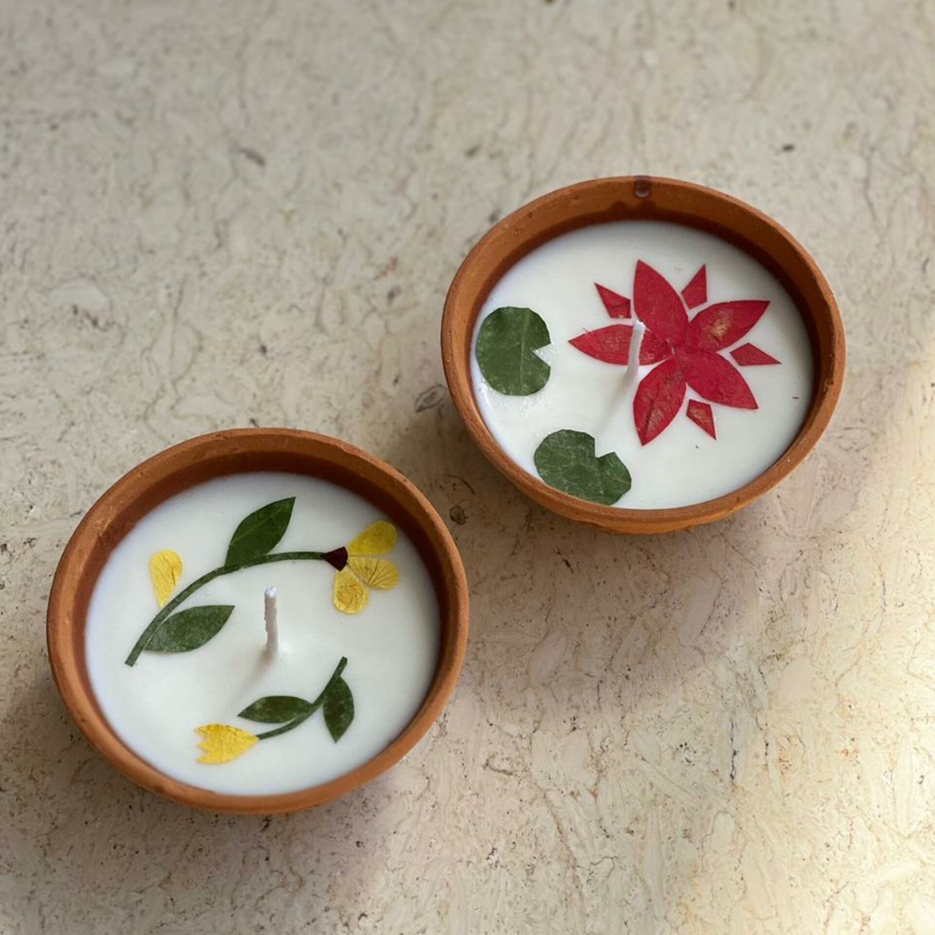 Handmade Soy Wax Diya - 1Pc