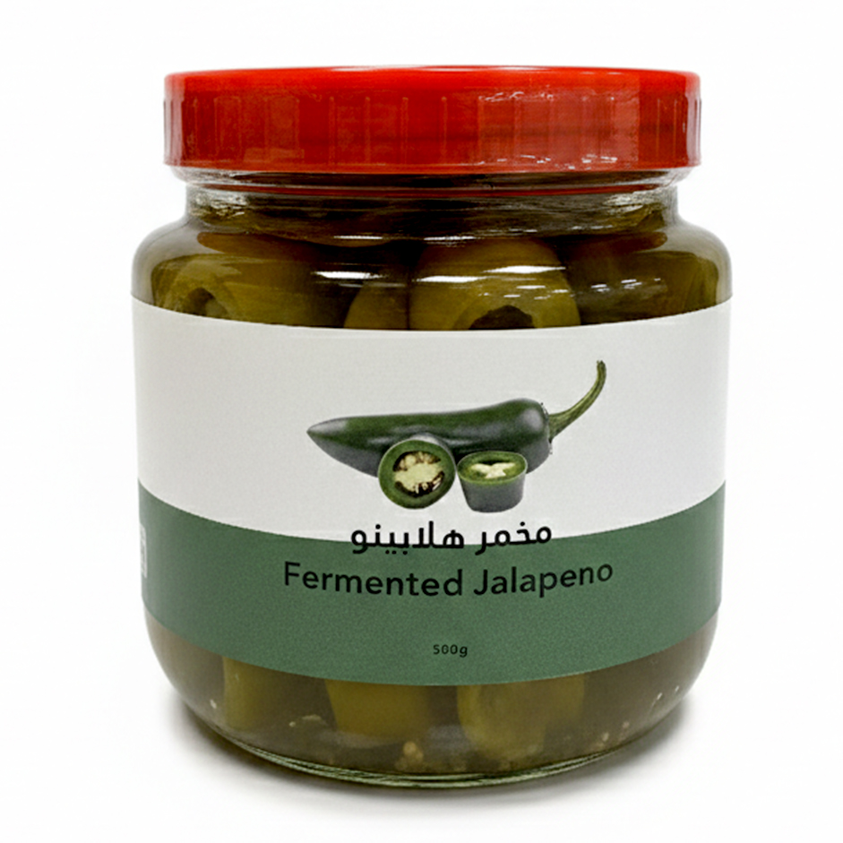 Fermented Jalapeño Peppers 500g – Naturally Fermented in Brine & Spices