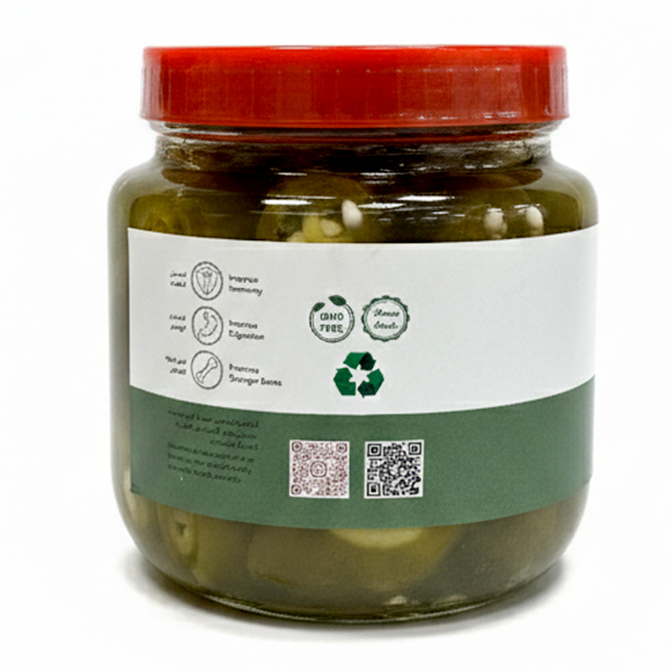 Fermented Jalapeño Peppers 500g – Naturally Fermented in Brine & Spices