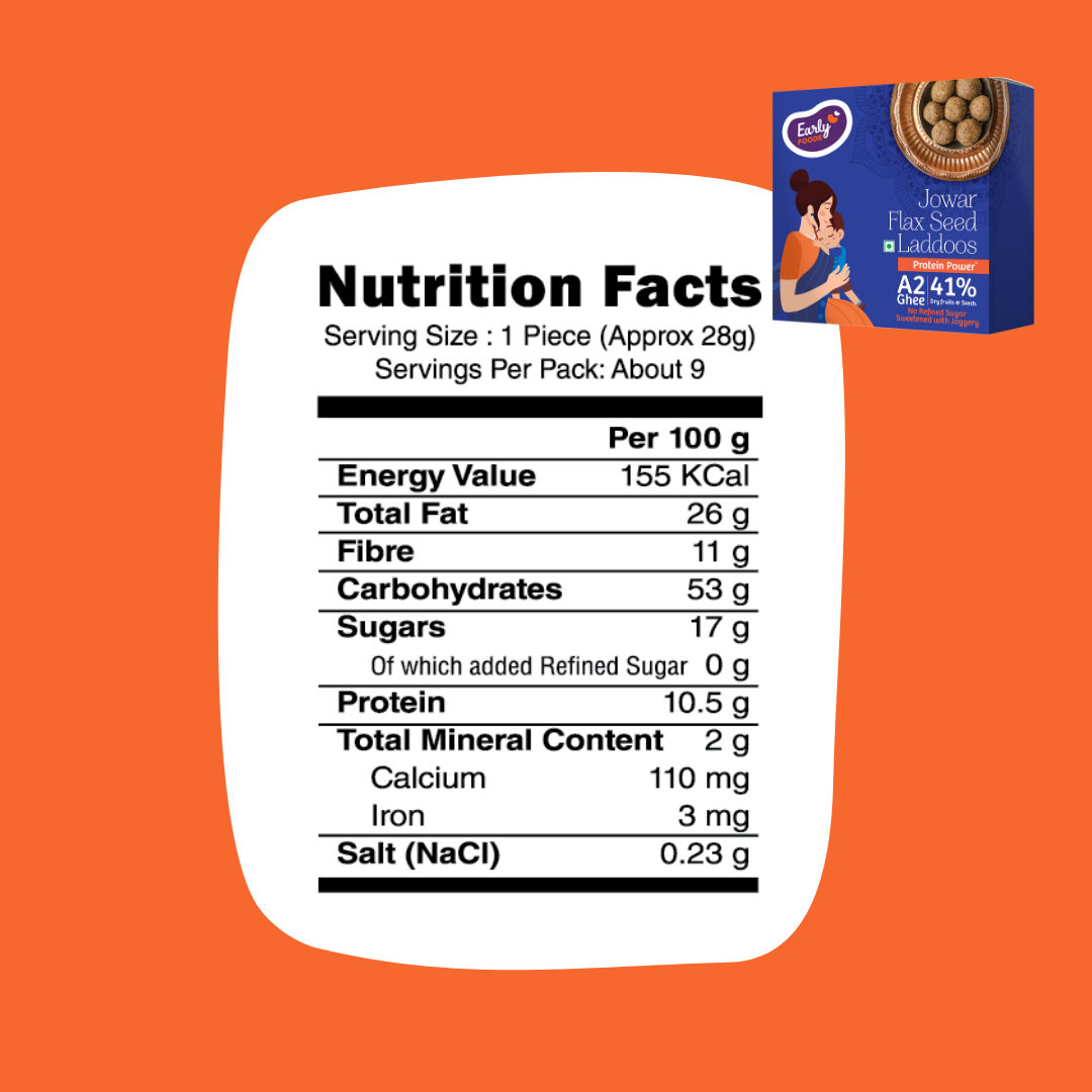 Early Foods -Jowar Flax Seeds Ghee Laddoos