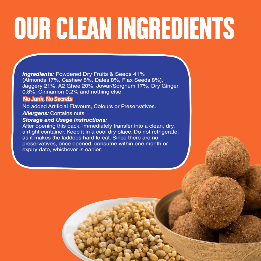 Early Foods -Jowar Flax Seeds Ghee Laddoos