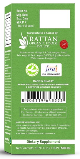 Nutriorg Karela Juice 500ml