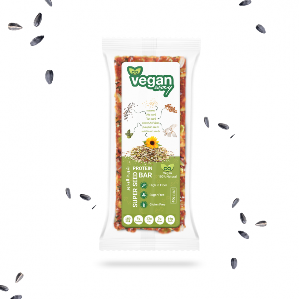 Protein Super Seed Bar Dispensers by Rootz Organics - 480Gm - Pack of 12