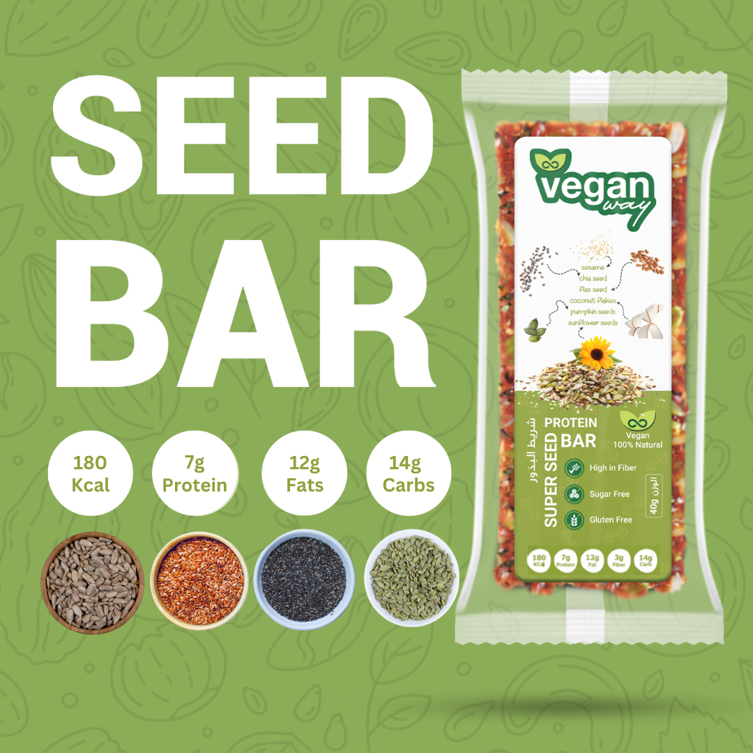 Protein Super Seed Bar Dispensers by Rootz Organics - 480Gm - Pack of 12