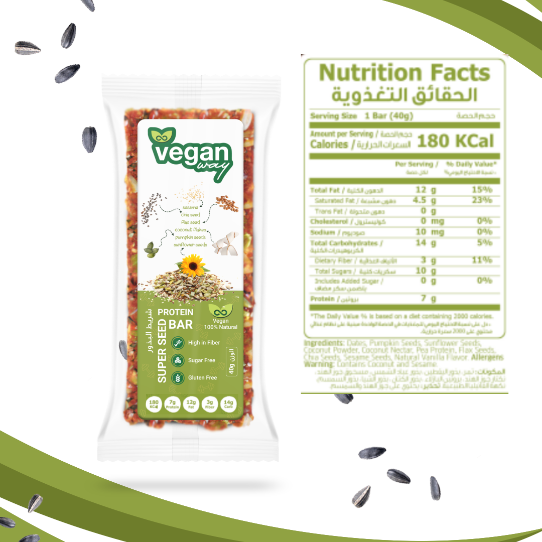 Protein Super Seed Bar Dispensers by Rootz Organics - 480Gm - Pack of 12