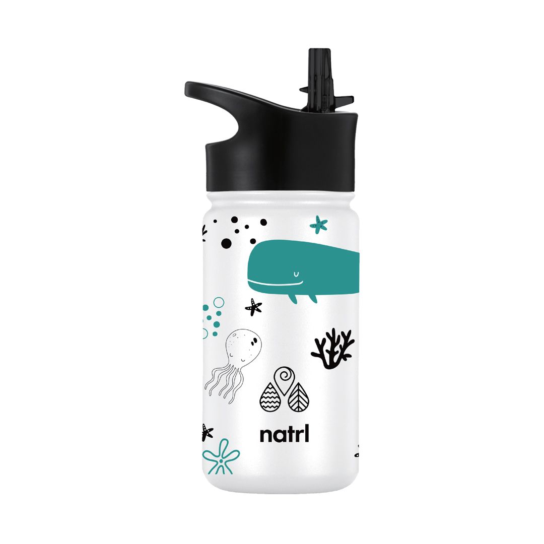 Natrl kiddo stainless steel multi-use bottle 330ml by Rootz Organics