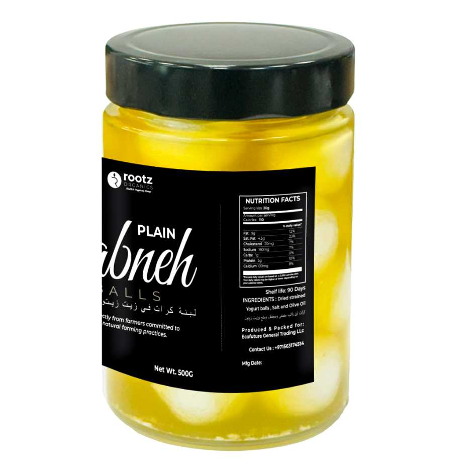 Fresh Labneh Balls in Olive Oil 500g – Plain, Creamy & Locally Made in UAE