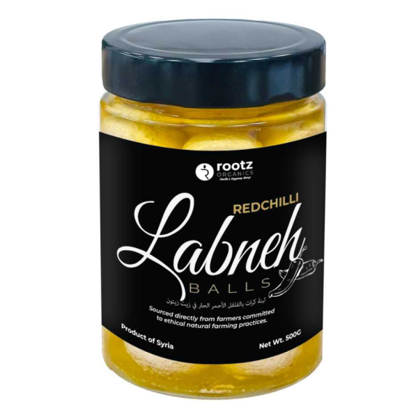 Image of Fresh Labneh Balls with Red Chilli in Olive Oil – 500g | Spicy &amp; Creamy | Locally Made in UAE
