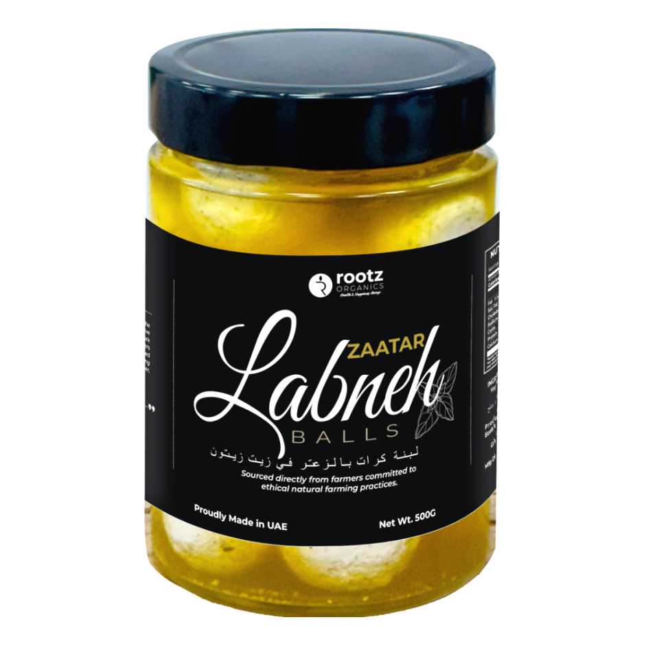 Fresh Labneh Balls with Zaatar in Olive Oil – 500g | Locally Made in UAE