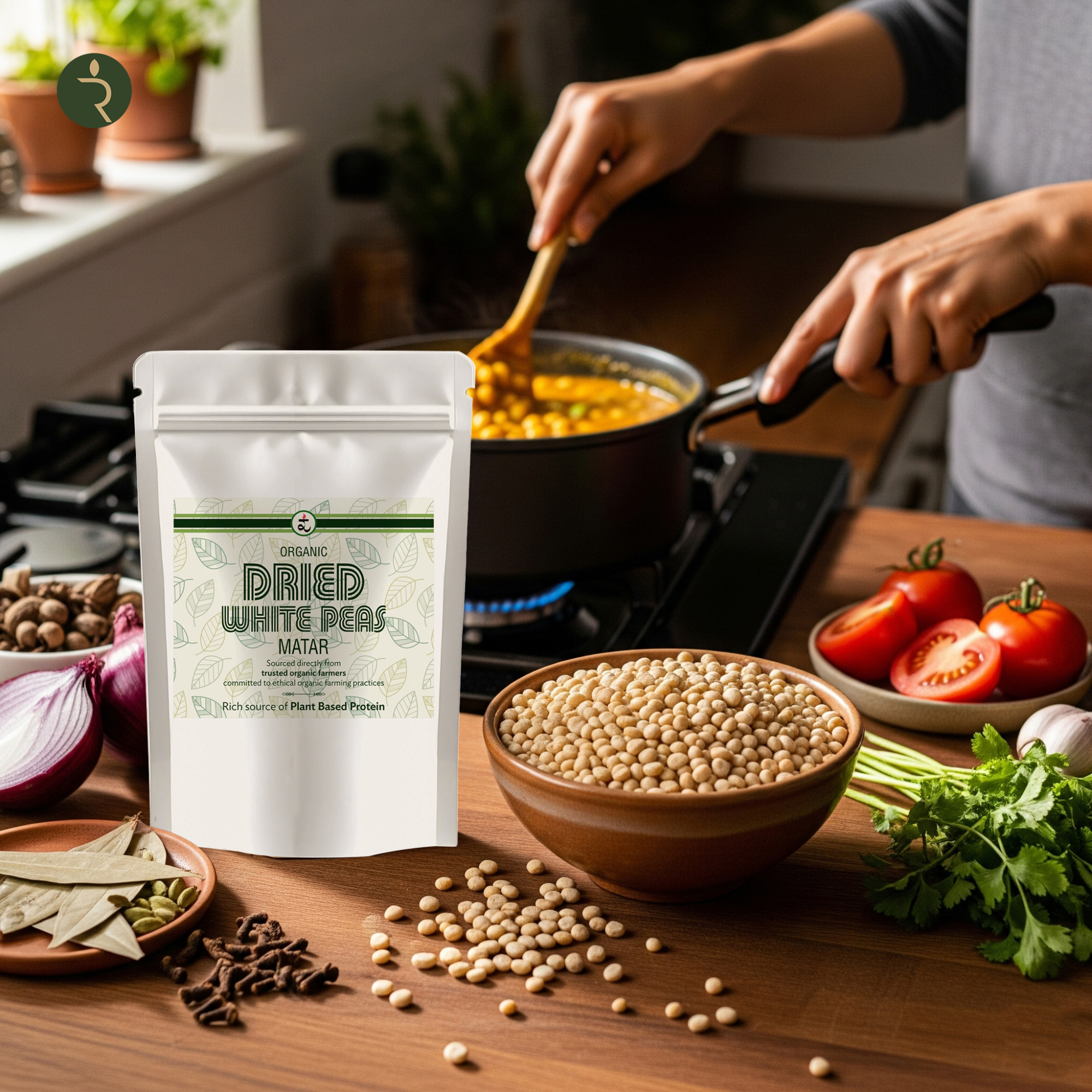 Organic White Matar (White Peas Whole) 500g