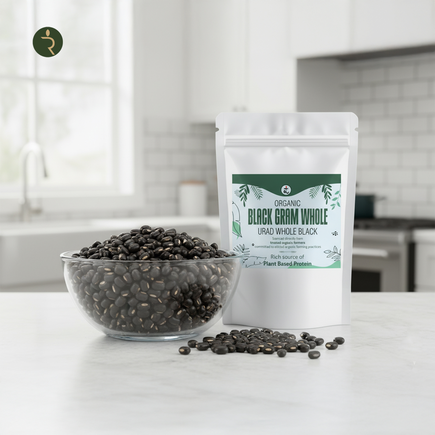 Organic Urad Whole Black Dal 500g