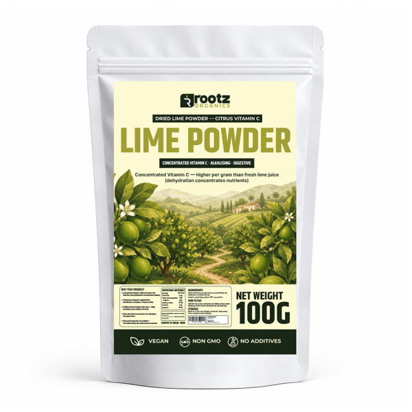 Image of Lime Powder — Dried Lime · 100g | Concentrated Vitamin C | Alkalising | Digestive | Rootz Organics UAE