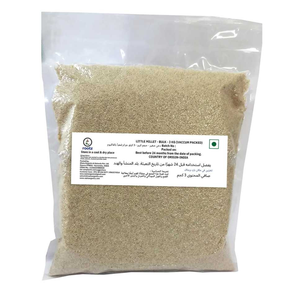 Unpolished Little Millet (Sama Rice) 3 Kg Bulk