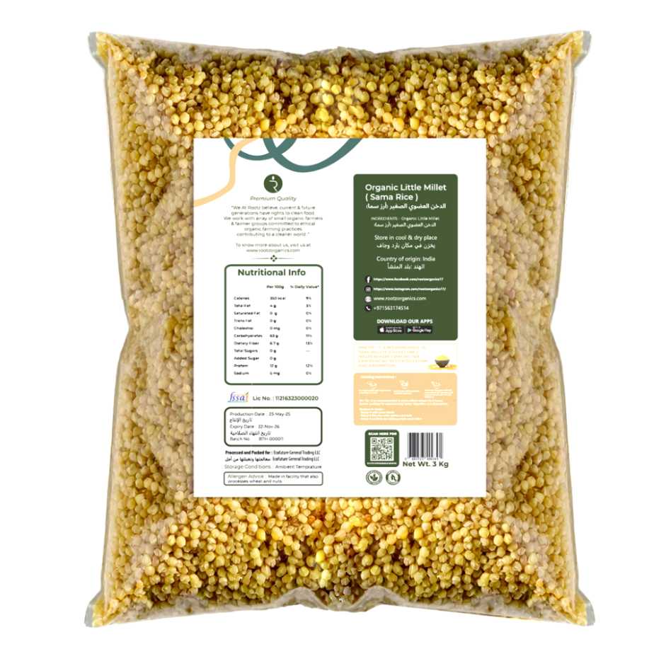 Unpolished Little Millet (Sama Rice) 3 Kg Bulk