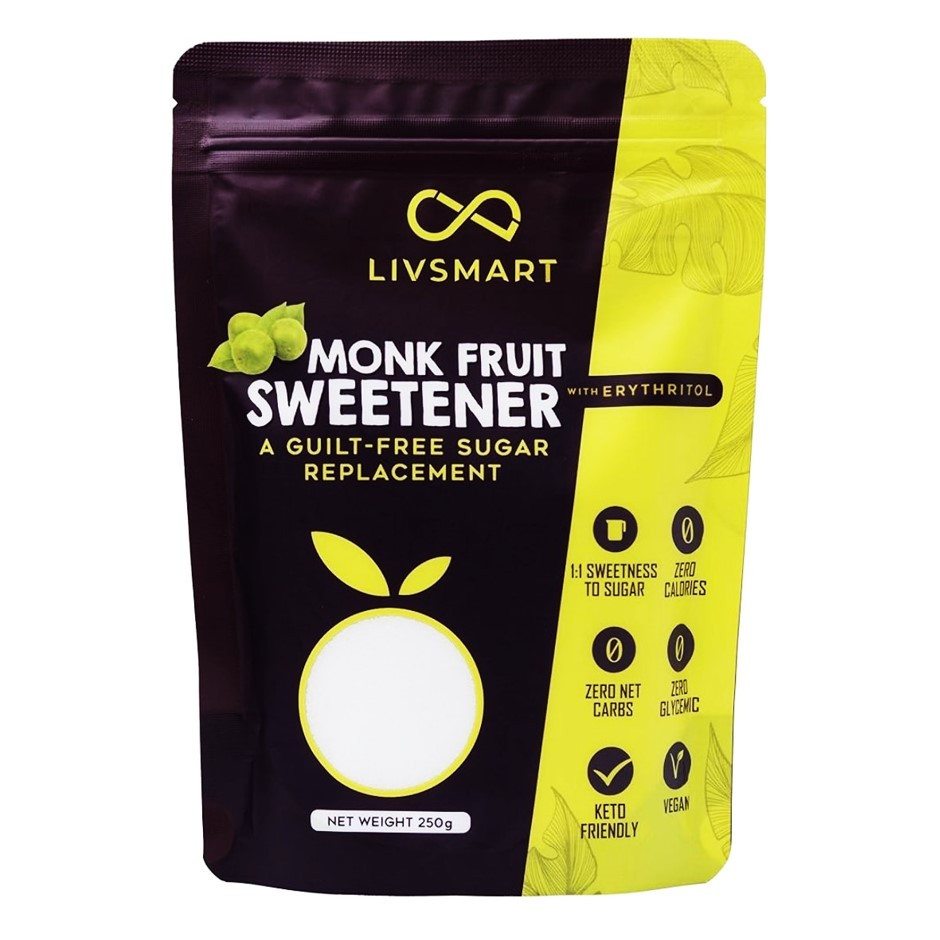 Livsmart Monk Fruit Sweetener (1:1 Sugar Replacement) 250G