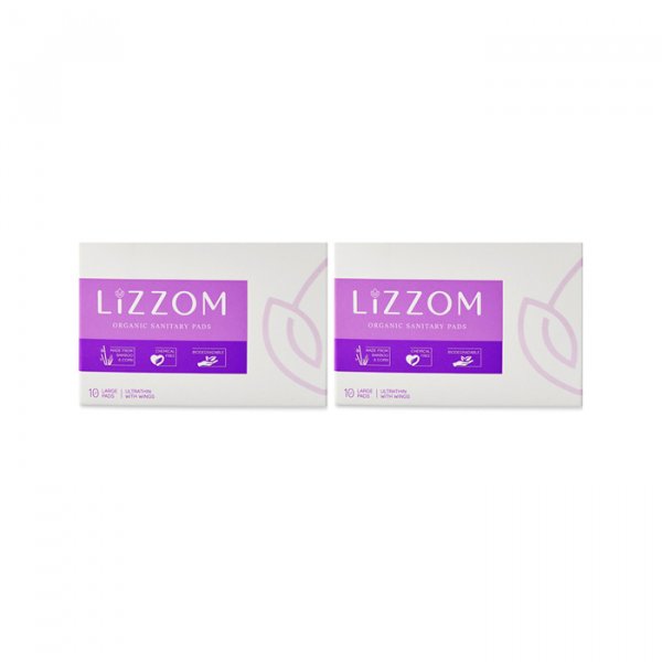 Image of LIZZOM Organic Large size sanitary pads - 10 Pads