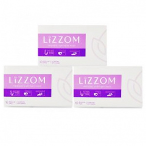 Image of LIZZOM Organic Regular Size Sanitary Pads Pack of 3 (10 pcs per pack)