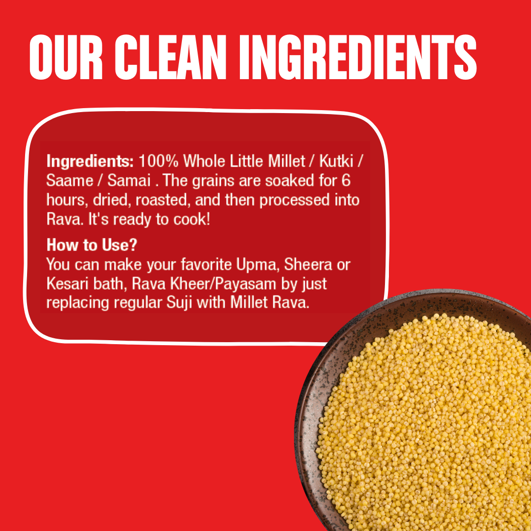 Early Foods-Little millet rava 190gm