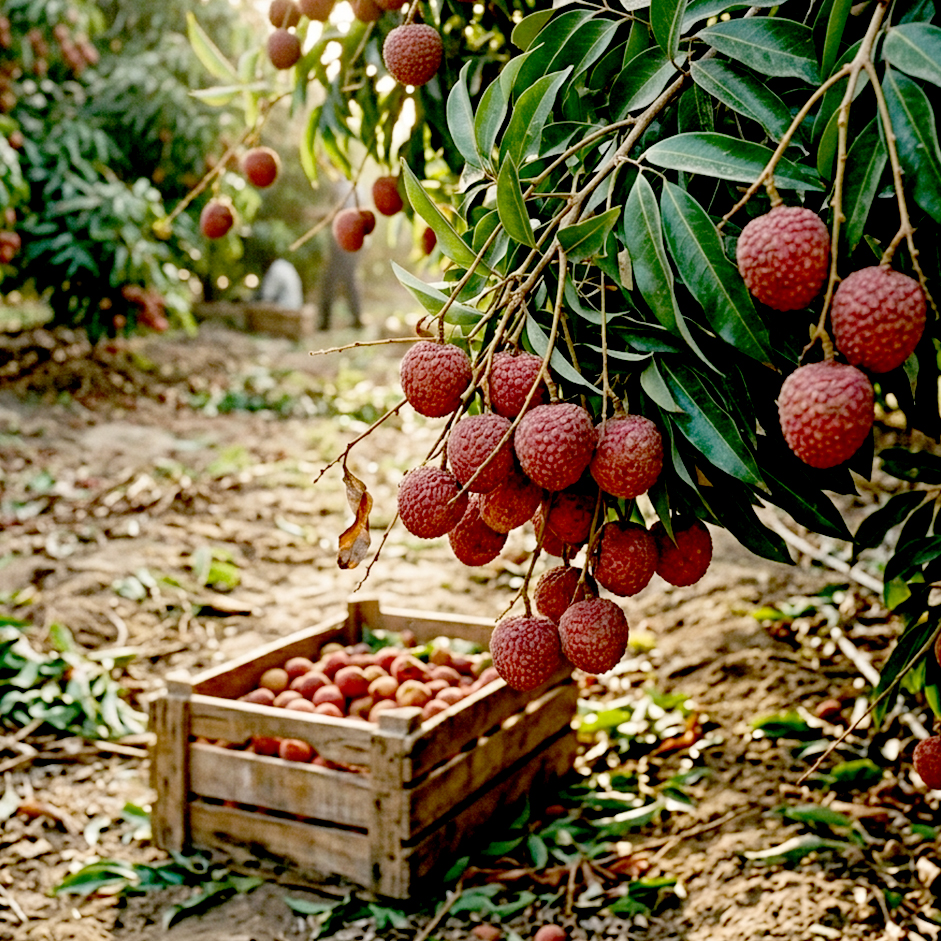 Rootz Organics Lychee 500g — Naturally Ripened, Hand-Picked & Air-Flown from India | Seasonal Summer Fruit