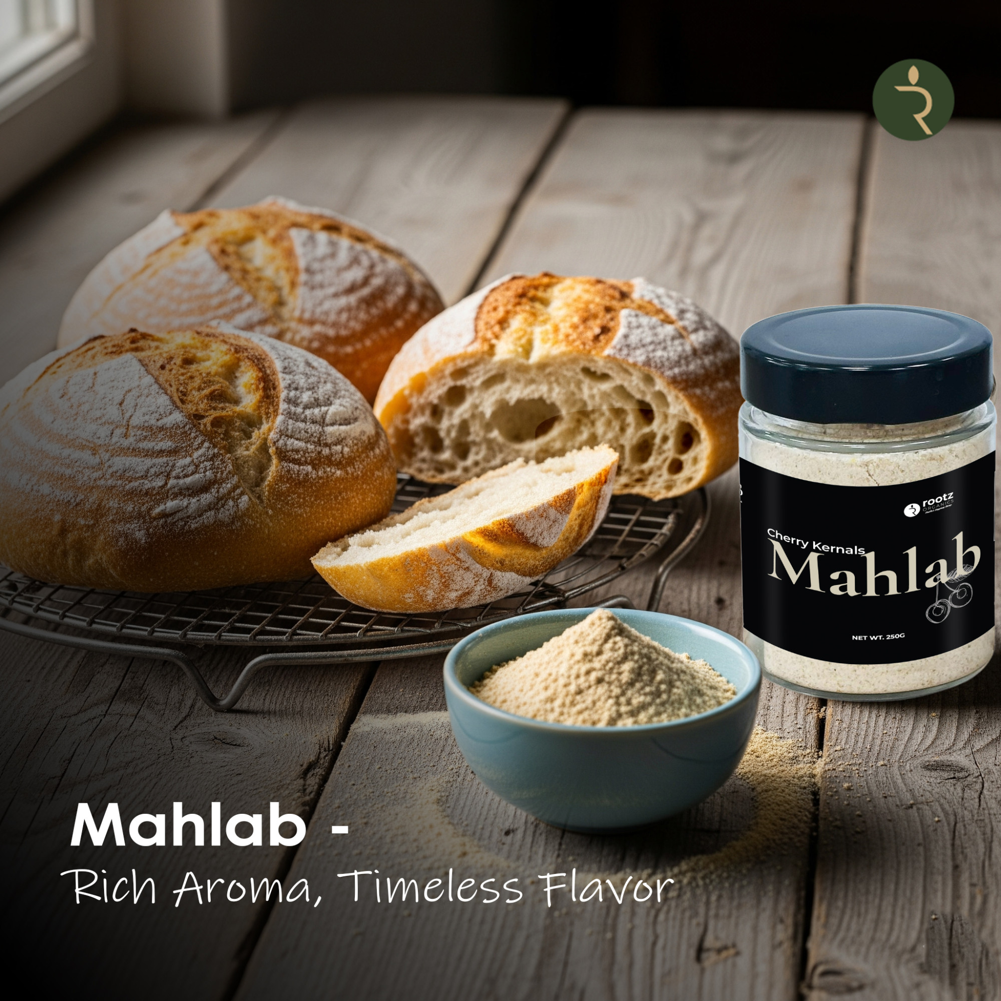 Premium Mahlab – Cherry Seed Kernels Powder 100g (محلب) for Baking, Desserts & Middle Eastern Recipes