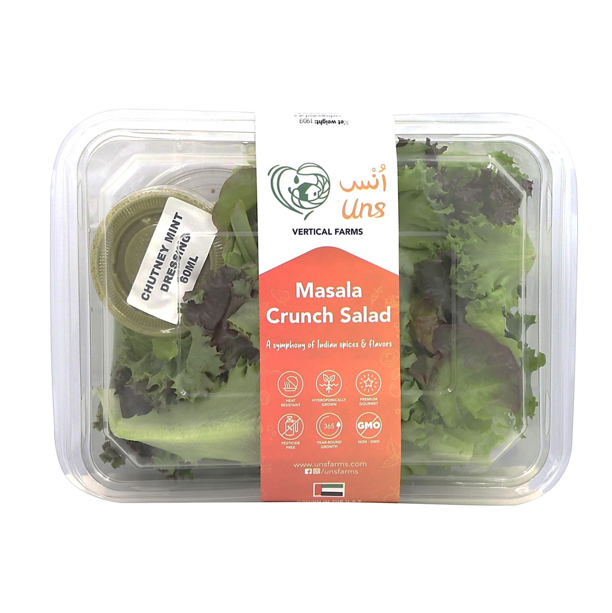 Masala Crunch Salad 190 gm Pack of - 3 by Rootz Organics