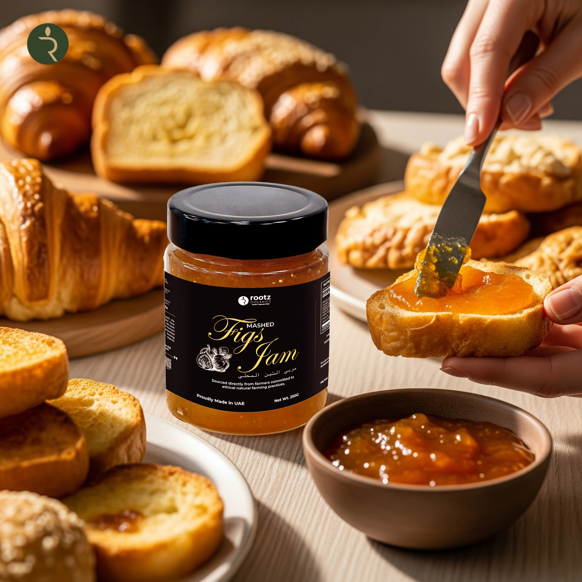 Premium Mashed Figs Jam 250g – Natural Fruit Spread for Bread, Cheese & Desserts